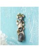 Gray and White Hand Painted Crystalled Pomegranate | Mezuzahs | Judaic